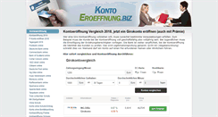 Desktop Screenshot of kontoeroeffnung.biz